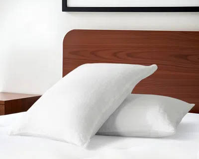 Hivvago Set Of Two Ivory Linen Pillowcases In White