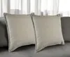 Hivvago Set Of Two Light Gray Cotton Throw Pillow In Gray