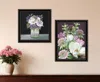 Hivvago Set Of Two Lilac And Wild Plum Bouquet Black Framed Print Wall Art In Black