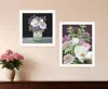 Hivvago Set Of Two Lilac And Wild Plum Bouquet White Framed Print Wall Art In Multi