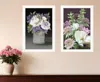 Hivvago Set Of Two Lilac And Wild Plum Bouquet White Framed Print Wall Art In Multi