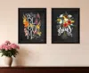 Hivvago Set Of Two Love Grows Here Black Framed Print Wall Art In Black