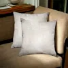 Hivvago Set Of Two Off White Cowhide Throw Pillow In Gray
