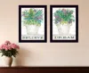Hivvago Set Of Two Succulents Dream And Believe Black Framed Print Wall Art In Multi