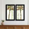 Hivvago Set Of Two Summer Breeze Funky Palm Trees Black Framed Wall Art In Multi