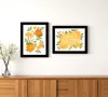 Hivvago Set Of Two Take Me Where Summer Never Ends Black Framed Wall Art In Yellow