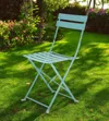 Hivvago Set Of Two Teal Blue Aluminum Outdoor Folding Dining Chairs In Blue