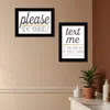 Hivvago Set Of Two Text Me If You Run Out Of Toilet Paper While Seated Black Framed Print Wall Art In Black