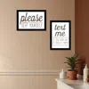 Hivvago Set Of Two Text Me If You Run Out Of Toilet Paper While Seated Black Framed Print Wall Art In White