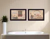 Hivvago Set Of Two Wash Room Black Framed Print Bathroom Wall Art In Black
