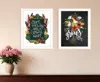 Hivvago Set Of Two With Grateful Hearts White Framed Print Wall Art