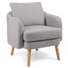 Hivvago Sherpa Accent Chair Modern Living Room Chair With Seat Cushion