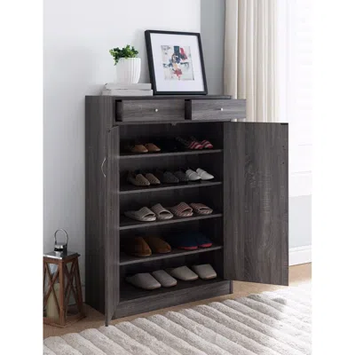 Hivvago Shoe Cabinet With Spacious Storages, Gray