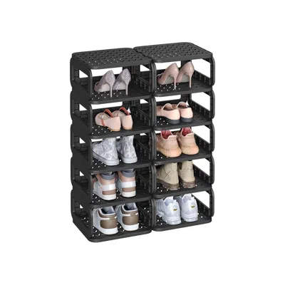 Hivvago Shoe Rack Black