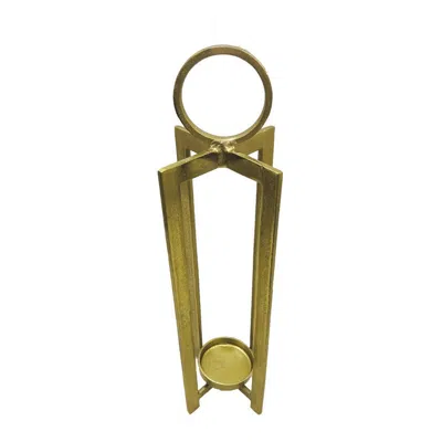 Hivvago Siana Tabletop Decor, Candle Holder, 31 Inch, Gold Finished Metal