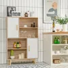 Hivvago Sideboard Storage Cabinet With Door Shelf-white