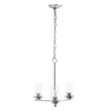 Hivvago Silver And Clear Chandelier Three Light Iron Ceiling Light With Clear Shades In Silver