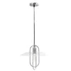 Hivvago Silver And Clear Simple Iron Ceiling Light With Clear Shades In Silver