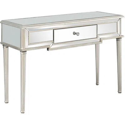 Hivvago Silver Leaf Antiqued Console Table
