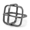Hivvago Silver Metal Cubed Shaped Link Sculpture In Metallic