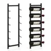Hivvago Simple Black Metal Wall Mounted 6-bottle Wine Rack In Black