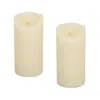Hivvago Simplux Led Designer Melted Wax Candle With Remote (set Of 2)