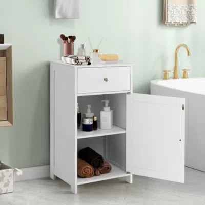 Hivvago Single Door Bathroom Cabinet With Adjustable Shelf And Drawer