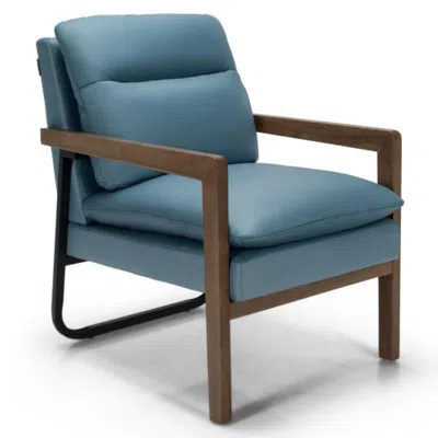 Hivvago Single Sofa Chair With Extra-thick Padded Backrest And Seat Cushion-blue