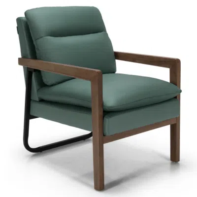 HIVVAGO SINGLE SOFA CHAIR WITH EXTRA-THICK PADDED BACKREST AND SEAT CUSHION-GREEN