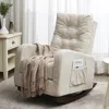 Hivvago Single Sofa Living Room Chair Lazy Recliner Comfortable Fabric High Back Armchair - Beige