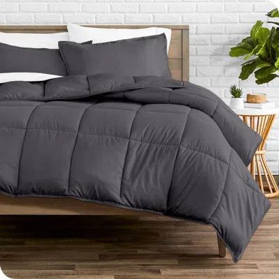 Hivvago Size All Season Super Soft Down Alternative Comforter Set Grey