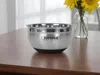 Hivvago Sleek Stainless Steel Popcorn Serving Bowl In Silver