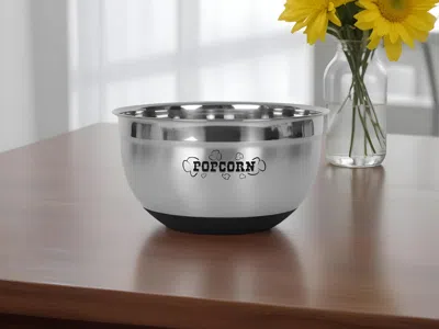 Hivvago Sleek Stainless Steel Popcorn Serving Bowl