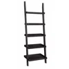 Hivvago Sleek Wooden Ladder Bookcase With 5 Shelves, Brown