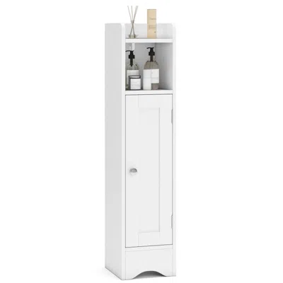 Hivvago Slim Bathroom Cabinet Corner With 1 Door And Adjustable Shelves