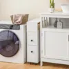 Hivvago Slim Bathroom Cabinet Wooden Toilet Organizer With Deep Slide Out Drawers