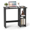 Hivvago Small Computer Desk With Storage And Adjustable Shelf-black