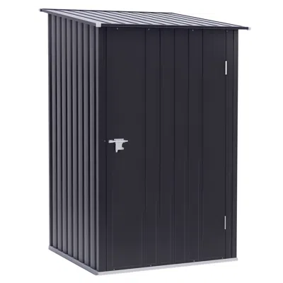 Hivvago Small Lockable Outdoor Tool Shed In Black
