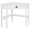 Hivvago Small Space Corner Computer Desk With Storage In White