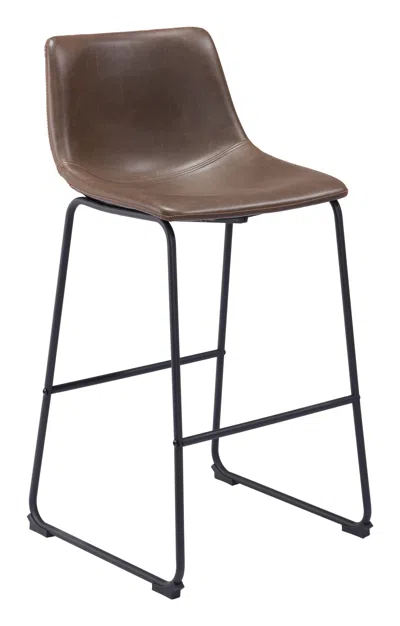 Hivvago Smart Barstool (set Of 2) Vintage Espresso In Brown