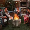 Hivvago Smokeless Stainless Steel Fire Pit With Ash Pan For Yard Camping-silver