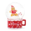 Hivvago Snow Globe Mug W/gingerbread Man In Red