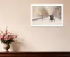 Hivvago Snowy Amish Lane White Framed Wall Art In White