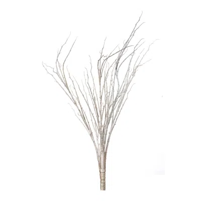 Hivvago Snowy Flocked Branch (set Of 2) In Gold