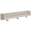 Hivvago Soca Wall Mounted Coat Rack, 3 Hooks And Shelf, Light Natural Brown In Neutral