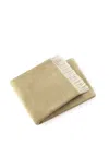 Hivvago Soft Yellow Stone Links Pattern Throw Blanket In Neutral