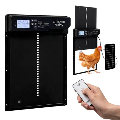 Hivvago Solar Powered Automatic Chicken Coop Door In Black
