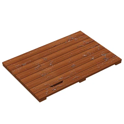 Hivvago Solid Teak Wood Anti-slip Bathroom Mat