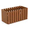 Hivvago Solid Wood Raised Garden Bed For Flower And Vegetable In Brown