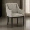 Hivvago Sonn 24 Inch Dining Armchair, Set Of 2, Padded Beige Upholstery, Brown Legs